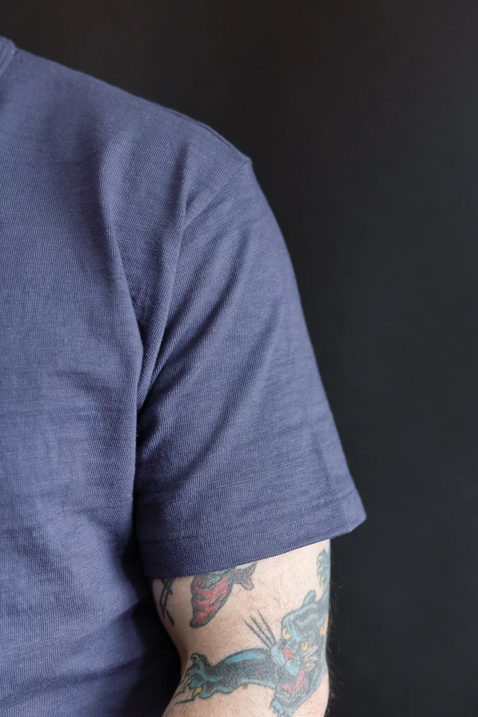 Lot 4601 - Slubby Cotton T-Shirt - Eggplant - Image 14