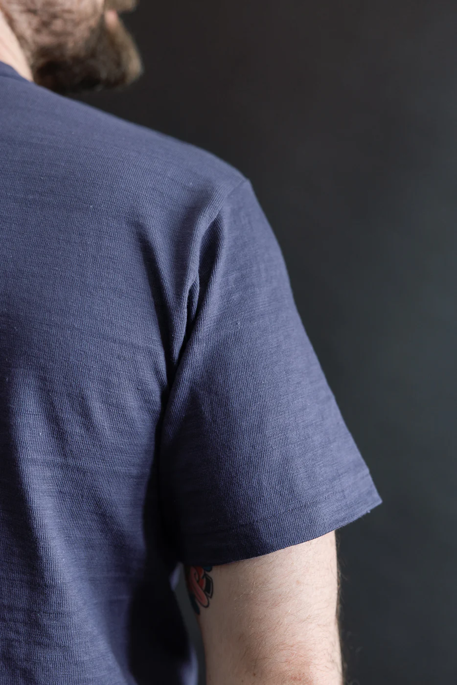 Lot 4601 - Slubby Cotton T-Shirt - Eggplant - Image 17