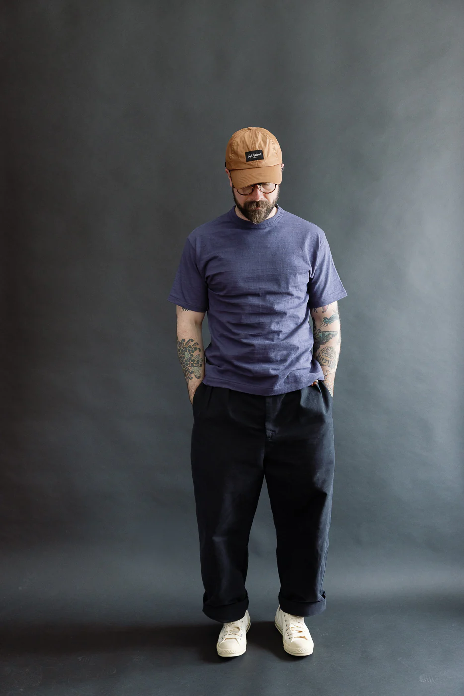 Lot 4601 - Slubby Cotton T-Shirt - Eggplant - Image 5