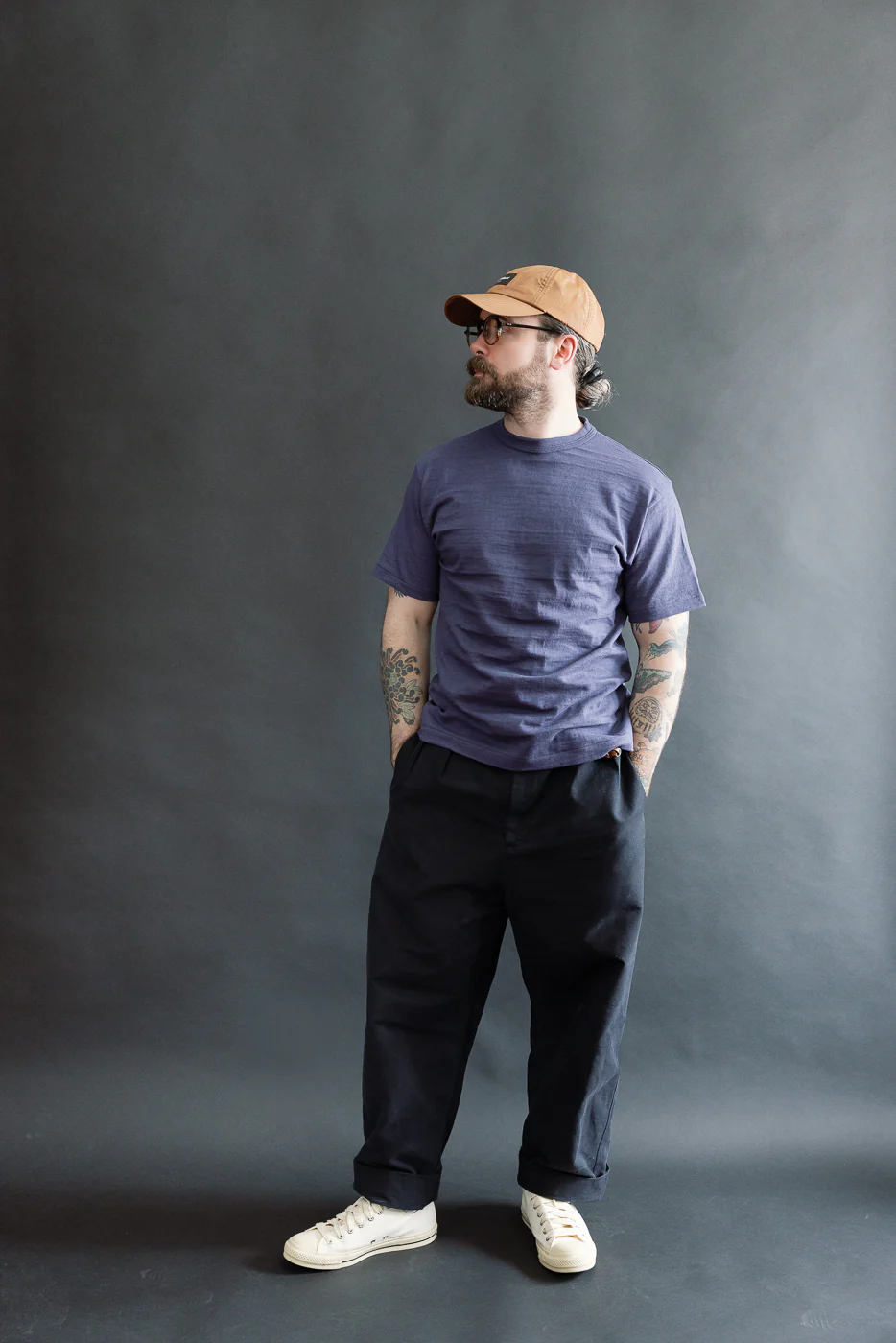 Lot 4601 - Slubby Cotton T-Shirt - Eggplant - Image 6
