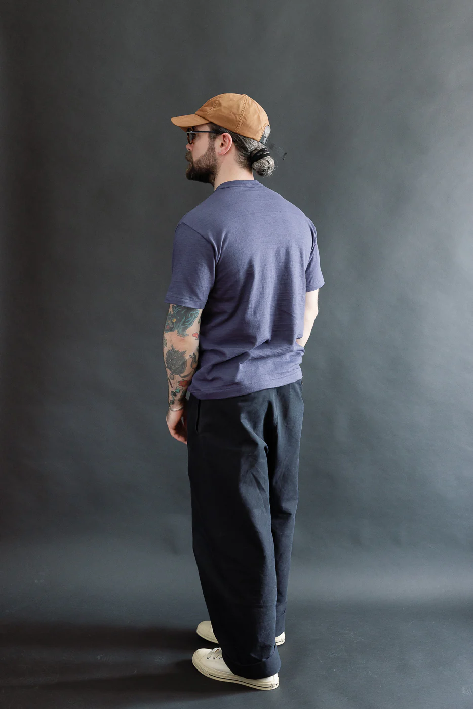 Lot 4601 - Slubby Cotton T-Shirt - Eggplant - Image 7