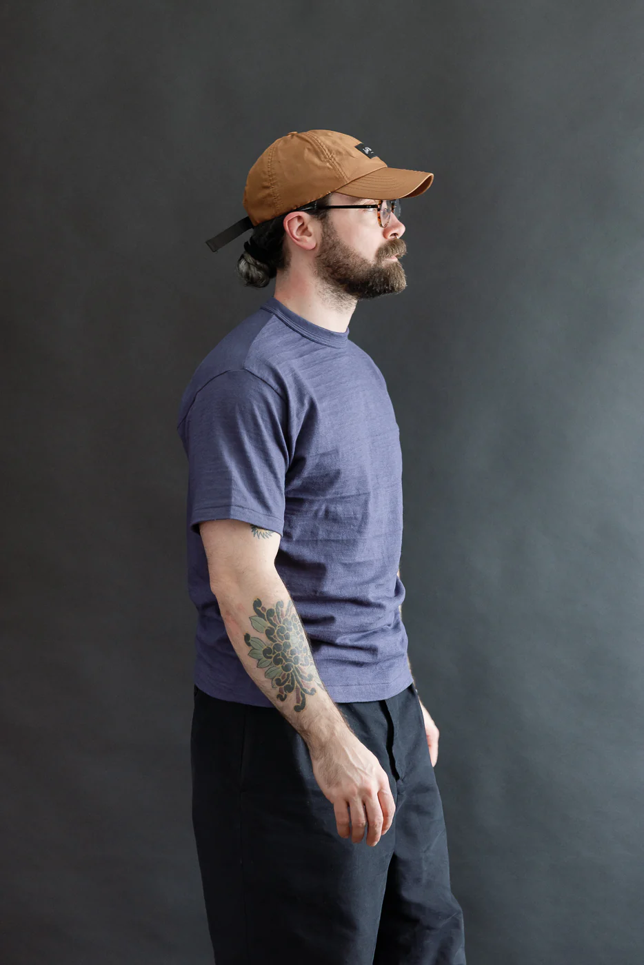Lot 4601 - Slubby Cotton T-Shirt - Eggplant - Image 9