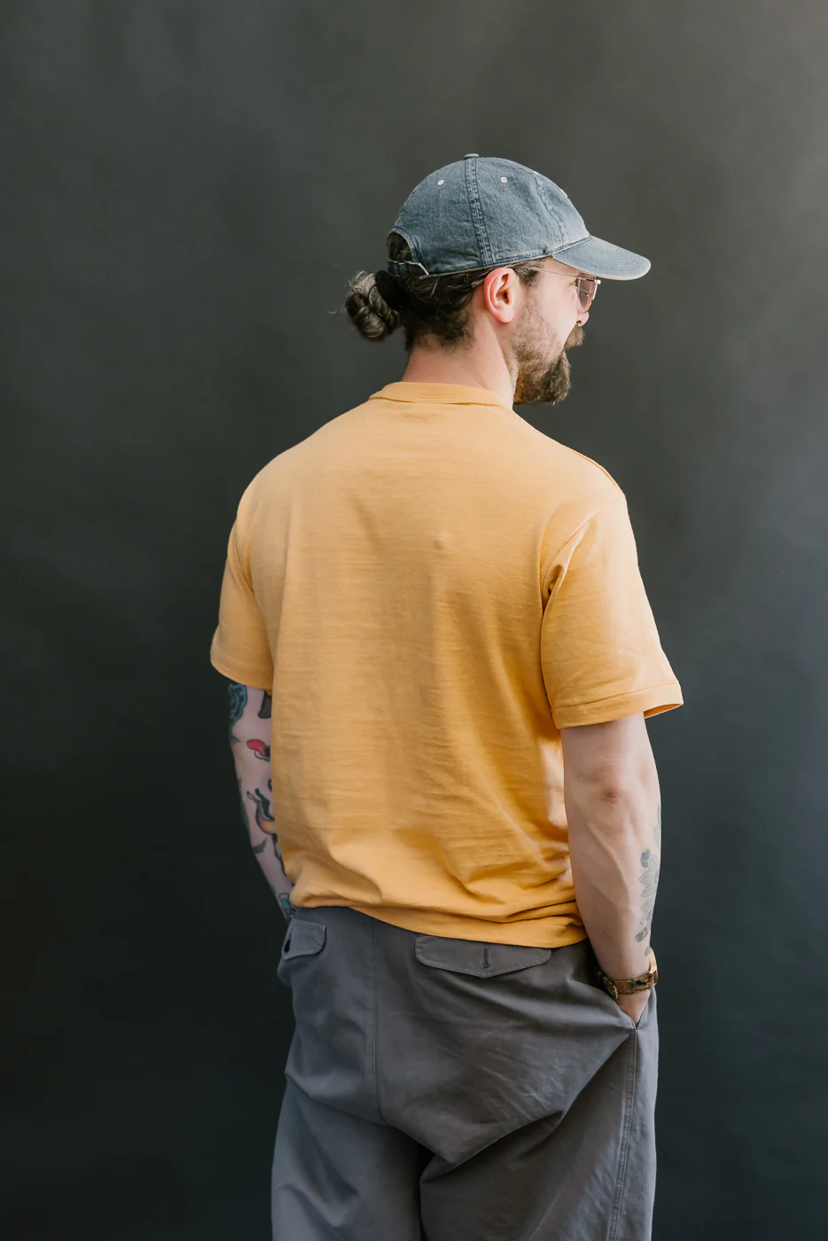 Lot 4601 - Slubby Cotton T-Shirt - Orange - Image 12