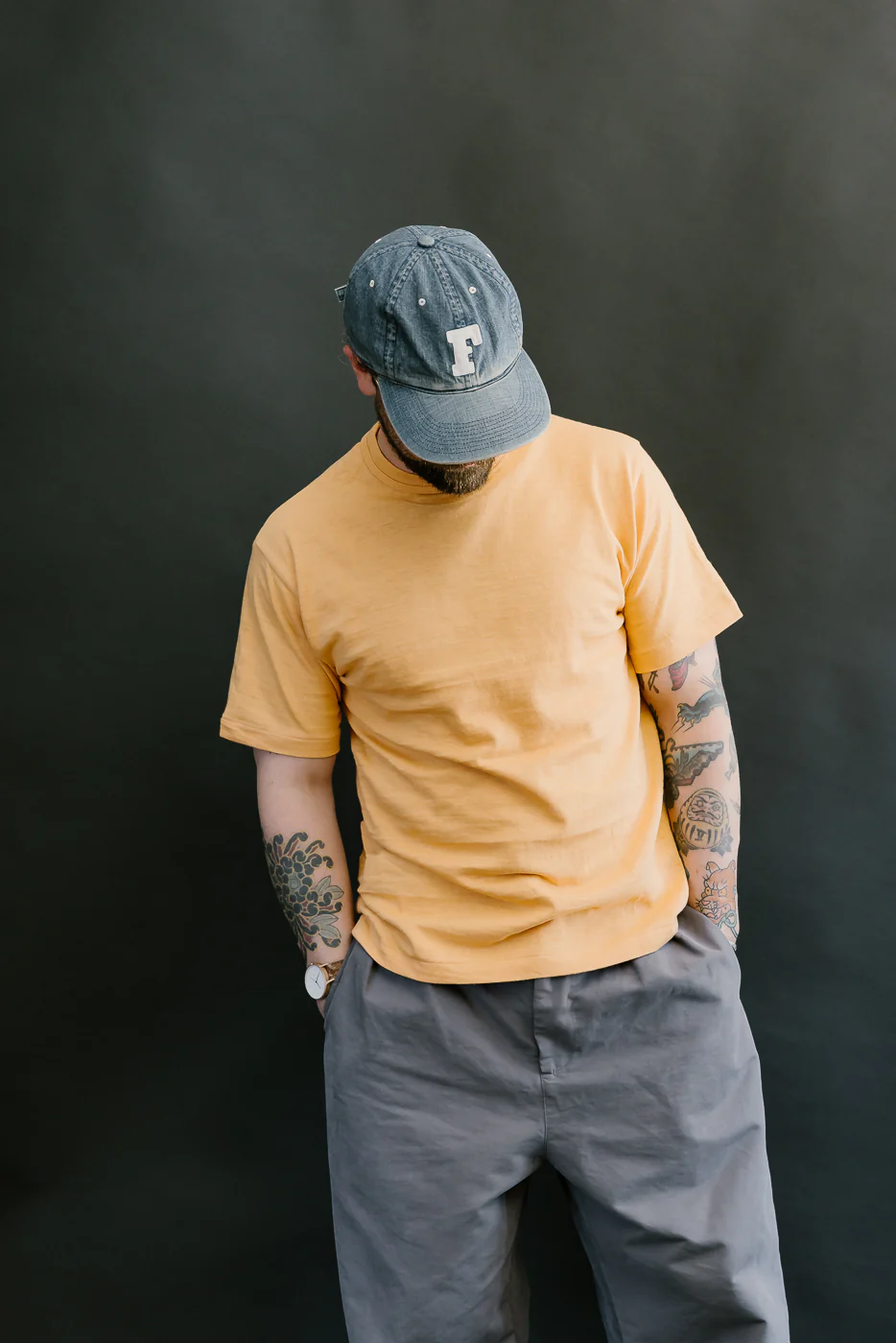 Lot 4601 - Slubby Cotton T-Shirt - Orange - Image 14