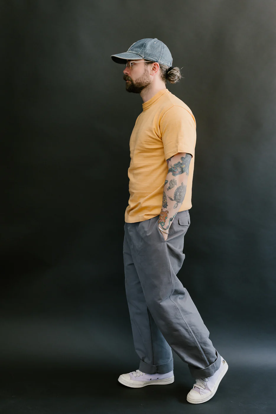 Lot 4601 - Slubby Cotton T-Shirt - Orange - Image 6