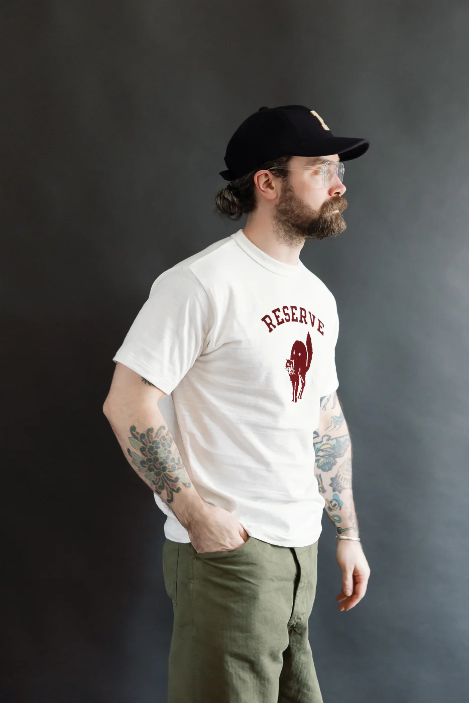 Lot 4601 - Slubby Cotton T-Shirt "Reserve" - Off White - Image 13