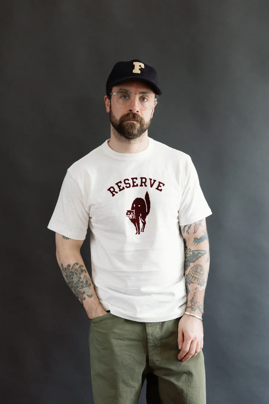 Lot 4601 - Slubby Cotton T-Shirt "Reserve" - Off White - Image 14