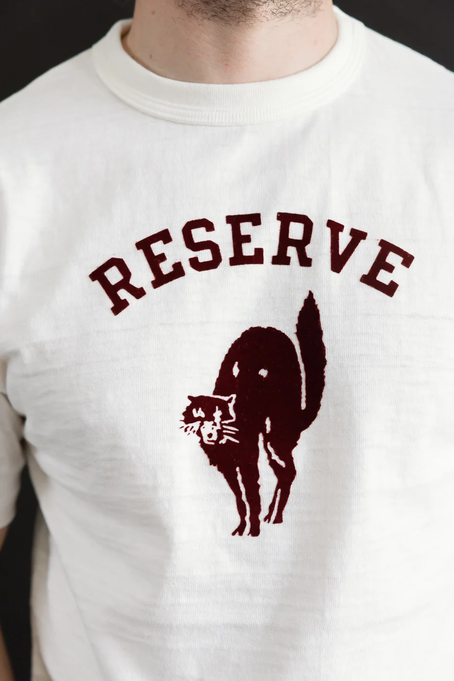 Lot 4601 - Slubby Cotton T-Shirt "Reserve" - Off White - Image 15