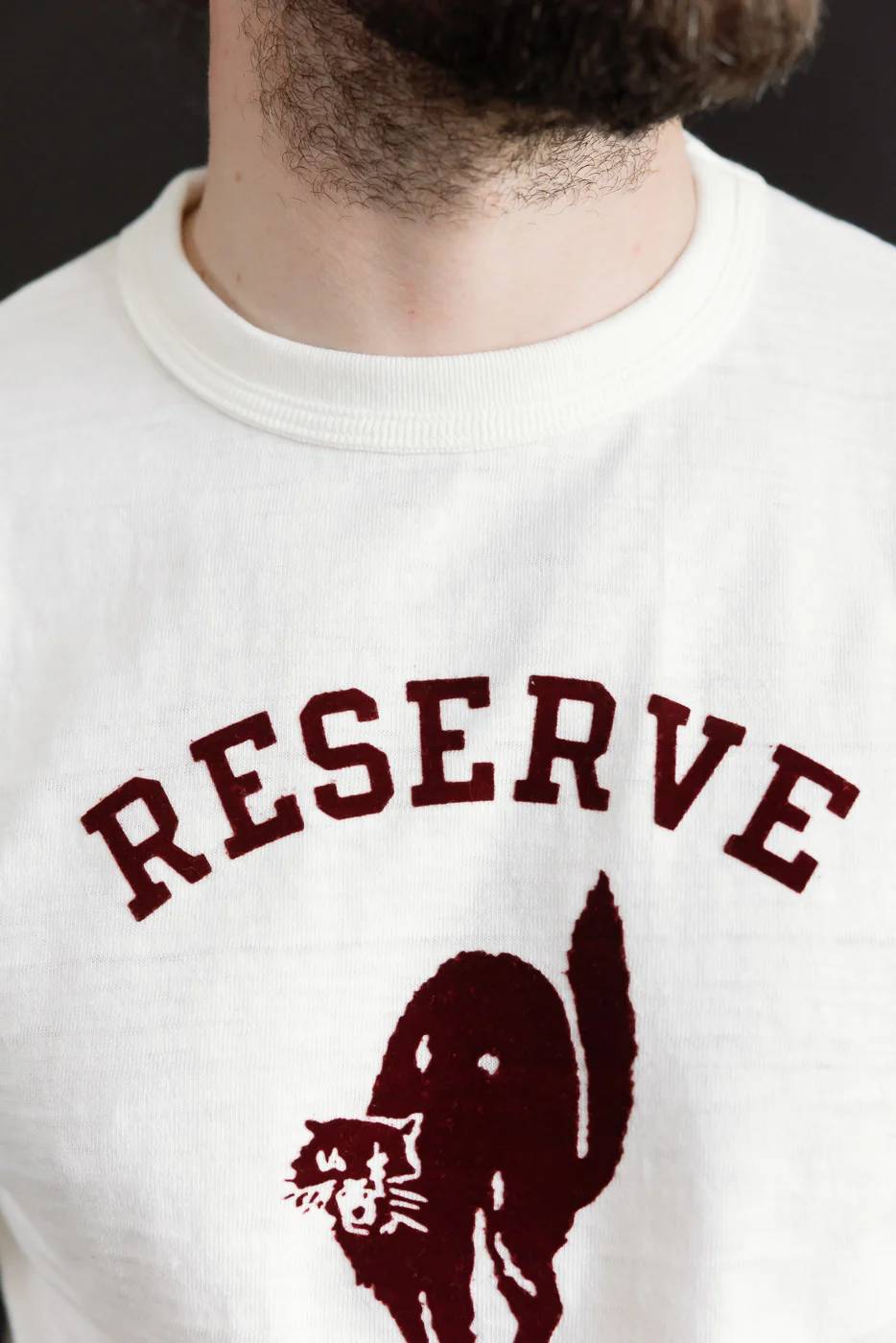 Lot 4601 - Slubby Cotton T-Shirt "Reserve" - Off White - Image 16