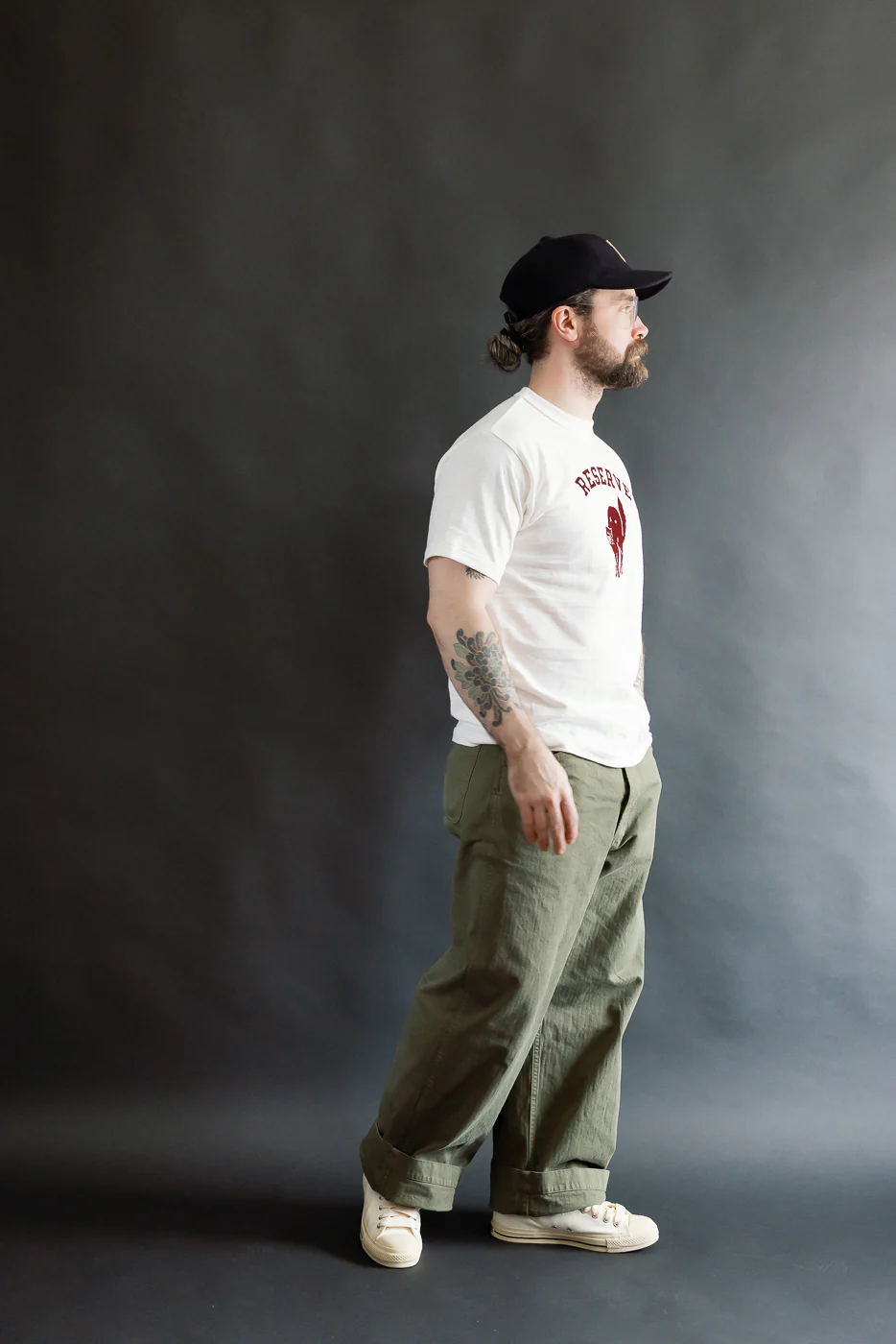 Lot 4601 - Slubby Cotton T-Shirt "Reserve" - Off White - Image 6