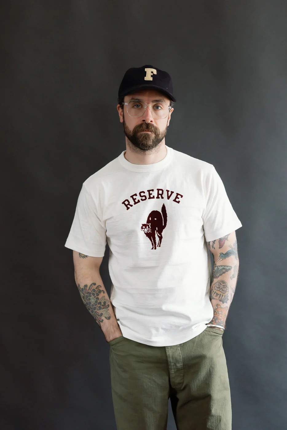 Lot 4601 - Slubby Cotton T-Shirt "Reserve" - Off White - Image 8
