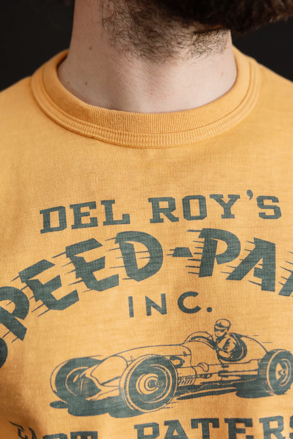 Lot 4601 - Slubby Cotton T-Shirt "Speed Parts" - Orange - Image 15
