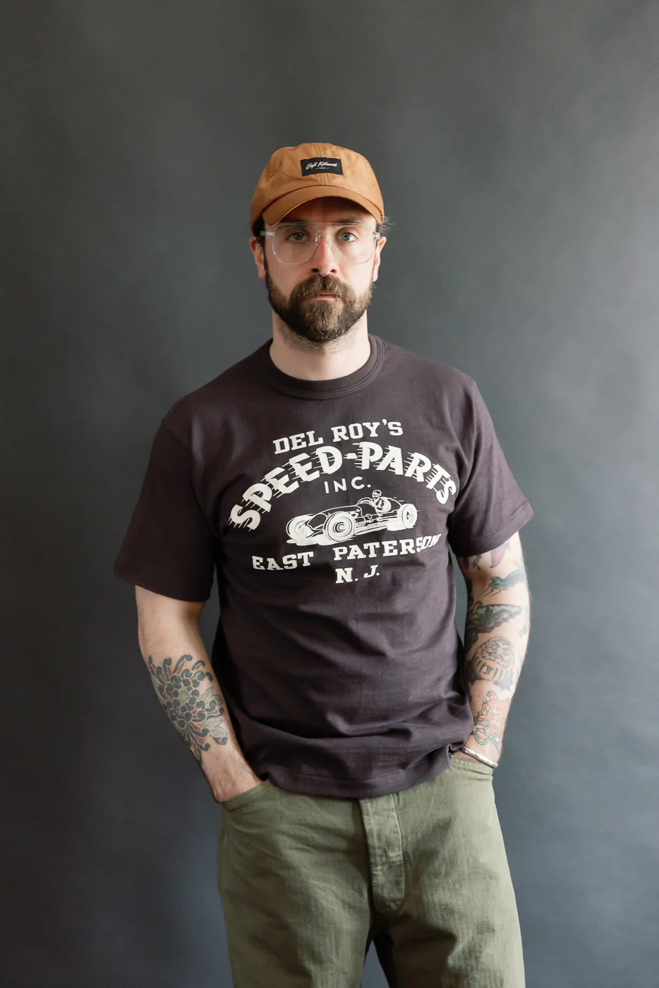 Lot 4601 - Slubby Cotton T-Shirt "Speed Parts" - Sumi - Image 14