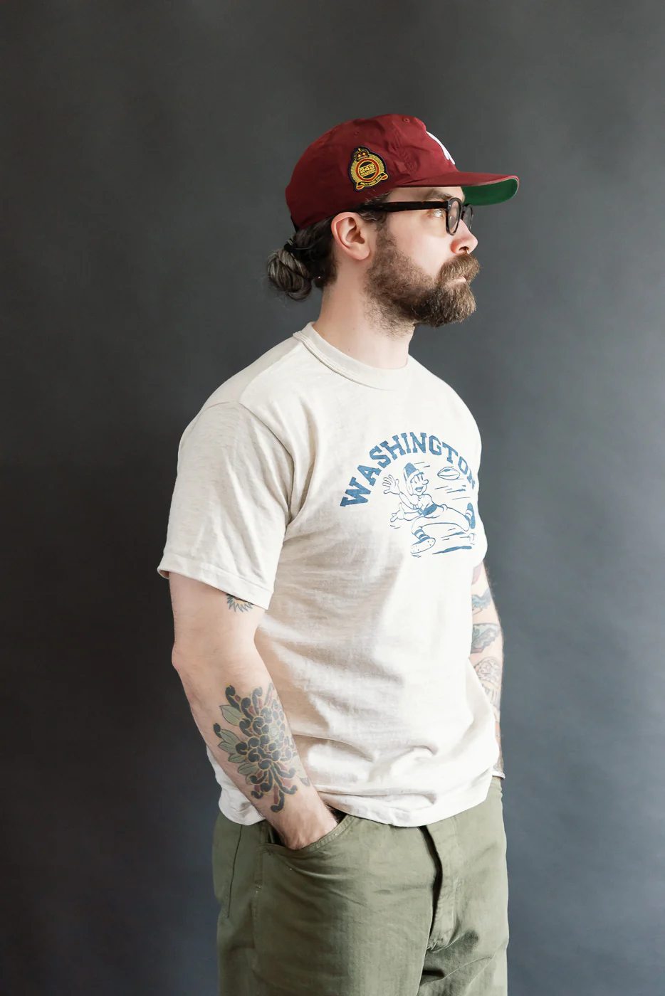 Lot 4601 - Slubby Cotton T-Shirt "Washington" - Oatmeal - Image 10
