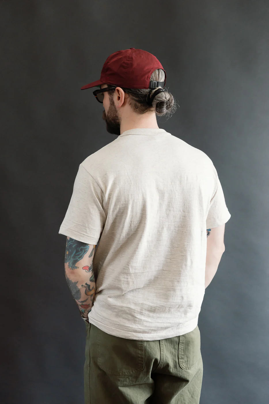 Lot 4601 - Slubby Cotton T-Shirt "Washington" - Oatmeal - Image 12