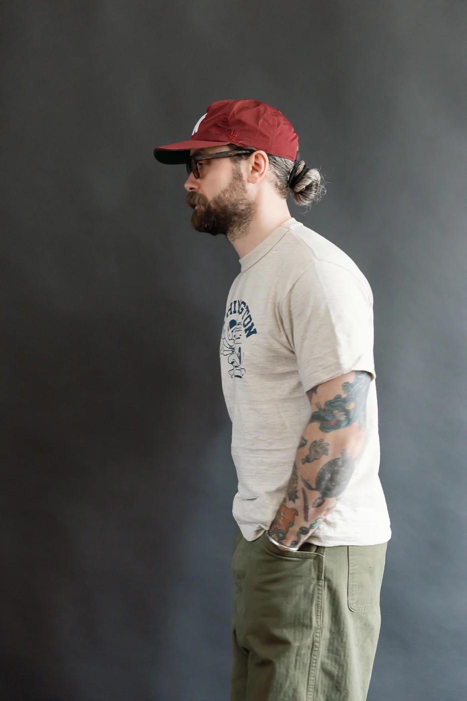 Lot 4601 - Slubby Cotton T-Shirt "Washington" - Oatmeal - Image 13