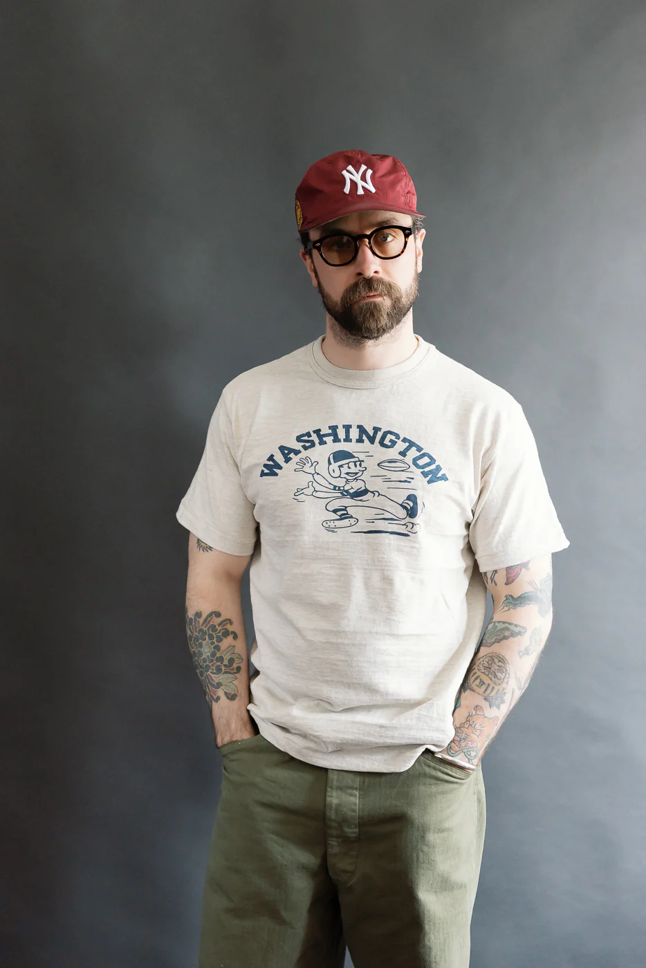 Lot 4601 - Slubby Cotton T-Shirt "Washington" - Oatmeal - Image 14