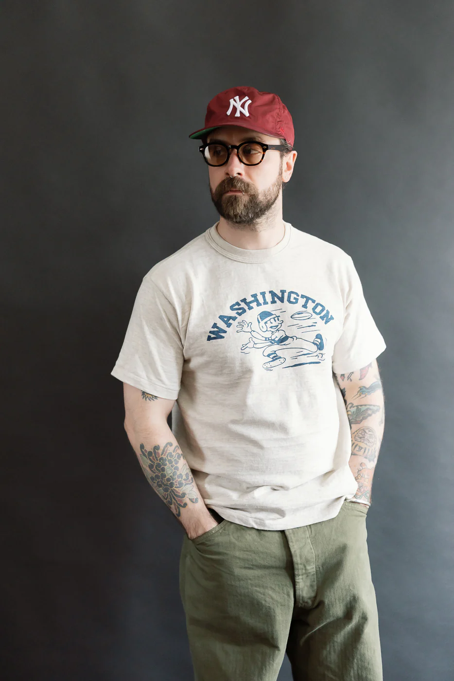 Lot 4601 - Slubby Cotton T-Shirt "Washington" - Oatmeal - Image 15