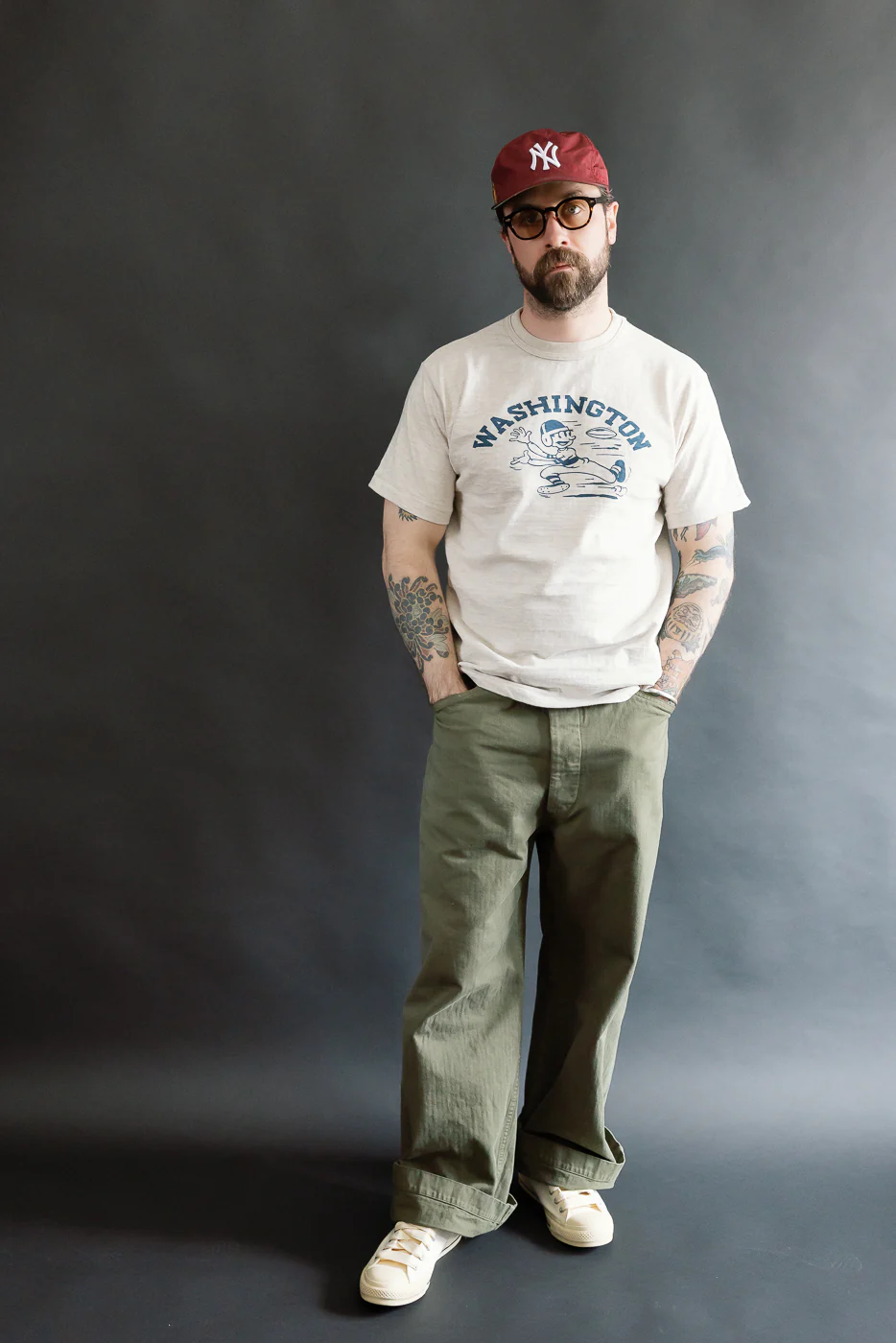 Lot 4601 - Slubby Cotton T-Shirt "Washington" - Oatmeal - Image 5