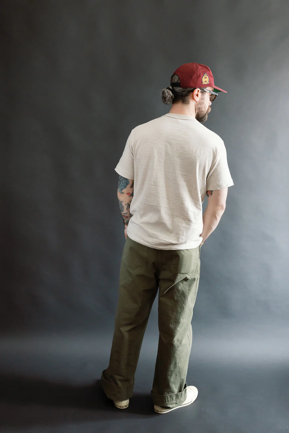 Lot 4601 - Slubby Cotton T-Shirt "Washington" - Oatmeal - Image 8