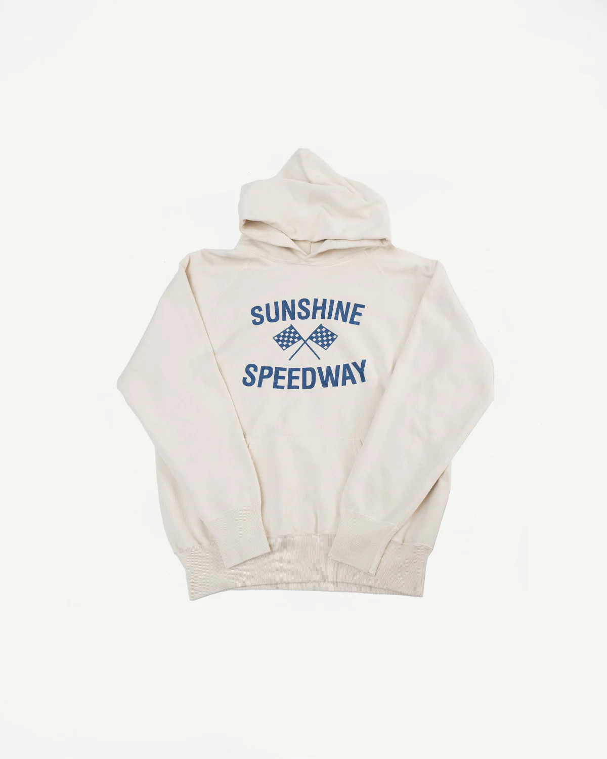 Lot 462-3 - "Sunshine Speedway" Print Sweat Parka - Cream