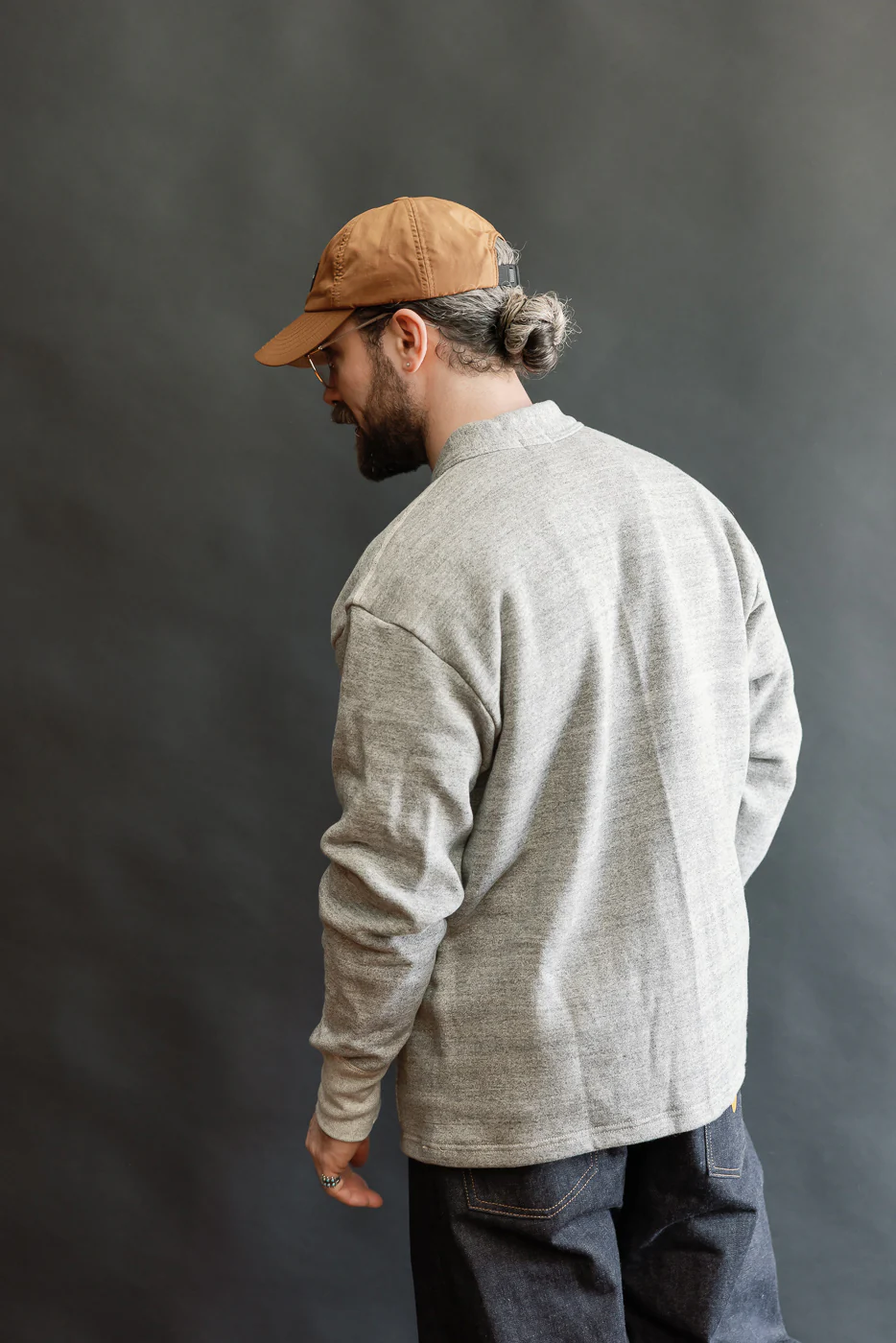 Lot 498 - 4 Needle Sweat Cardigan - Heather Grey - Image 12