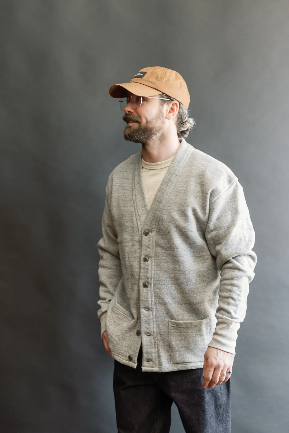 Lot 498 - 4 Needle Sweat Cardigan - Heather Grey - Image 13