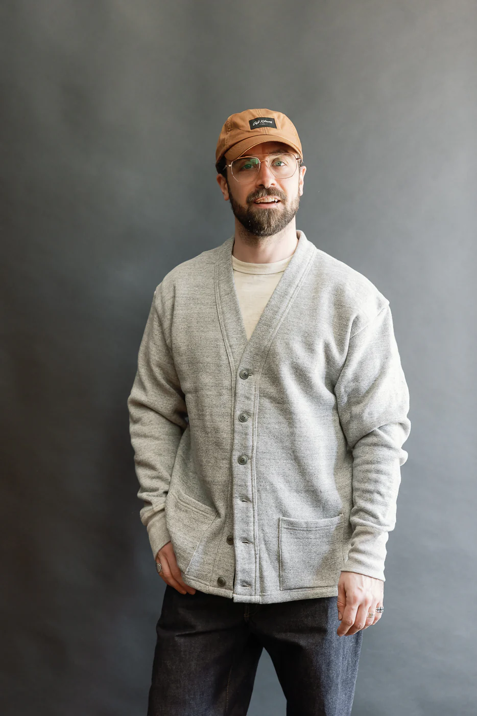 Lot 498 - 4 Needle Sweat Cardigan - Heather Grey - Image 14