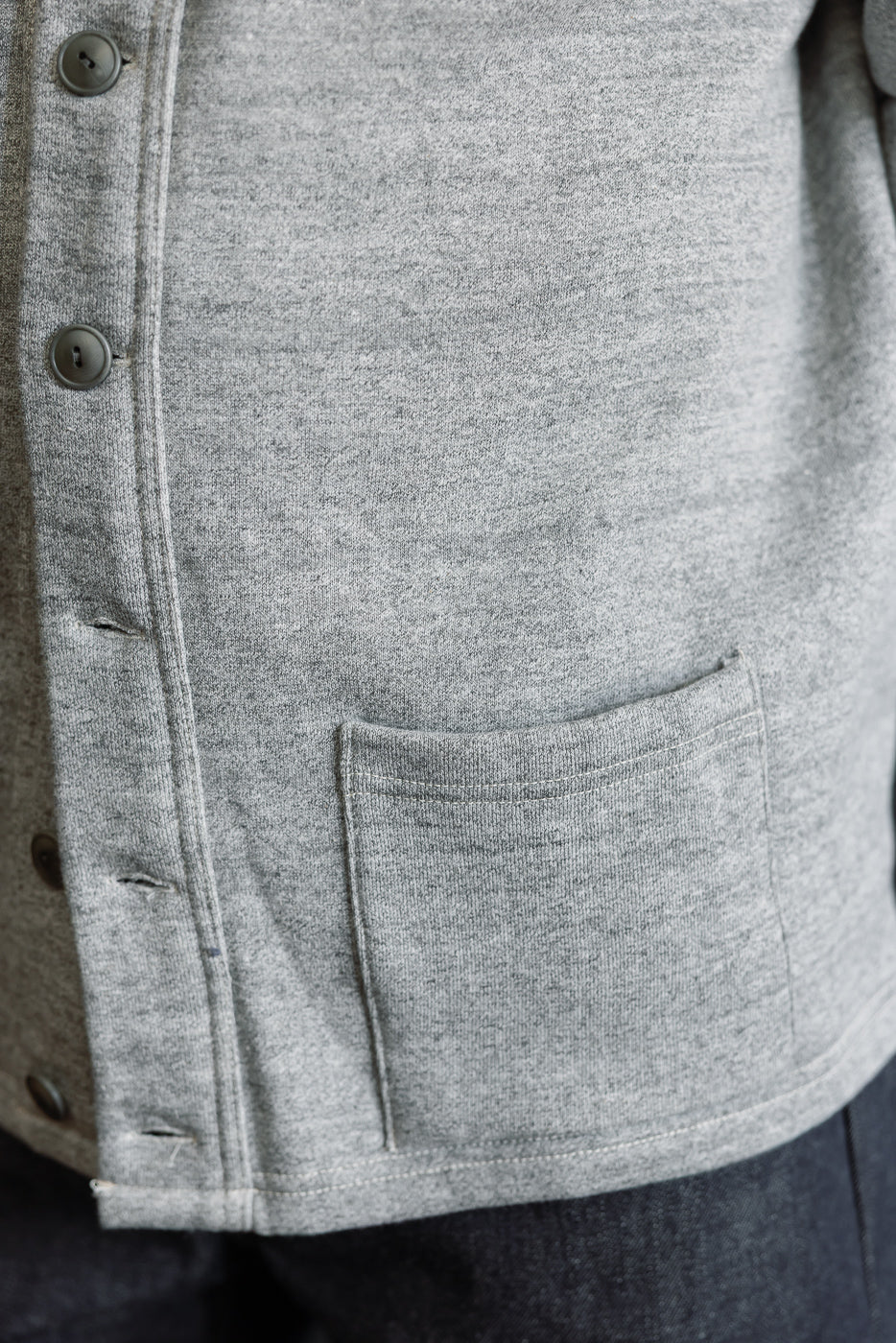 Lot 498 - 4 Needle Sweat Cardigan - Heather Grey - Image 18