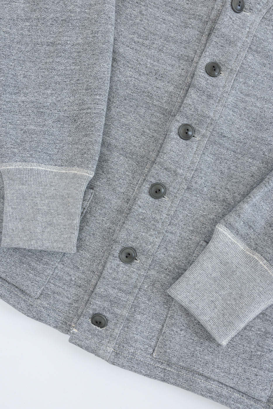 Lot 498 - 4 Needle Sweat Cardigan - Heather Grey - Image 3