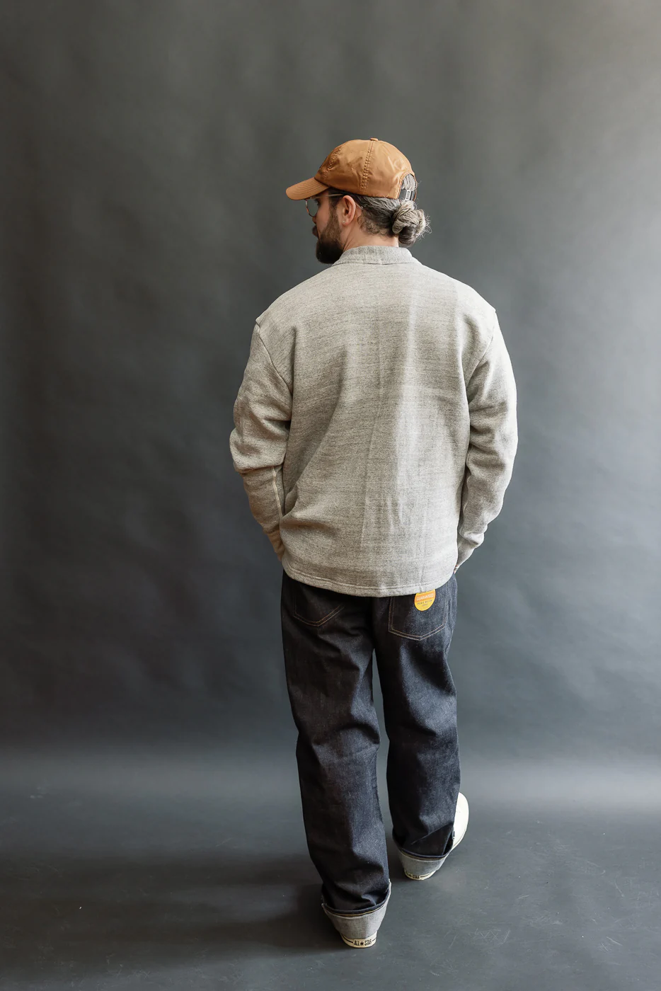 Lot 498 - 4 Needle Sweat Cardigan - Heather Grey - Image 8