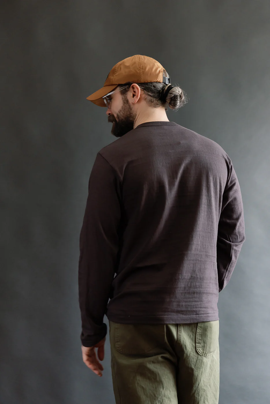 Lot 5906 - Slubby Cotton T-Shirt Long Sleeve - Sumi - Image 10