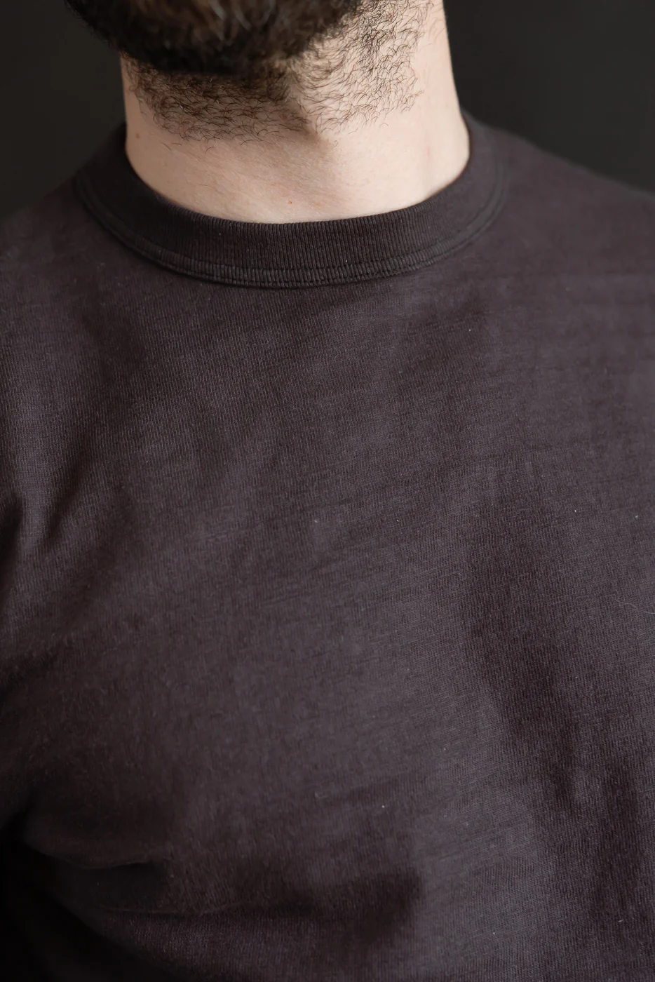 Lot 5906 - Slubby Cotton T-Shirt Long Sleeve - Sumi - Image 15