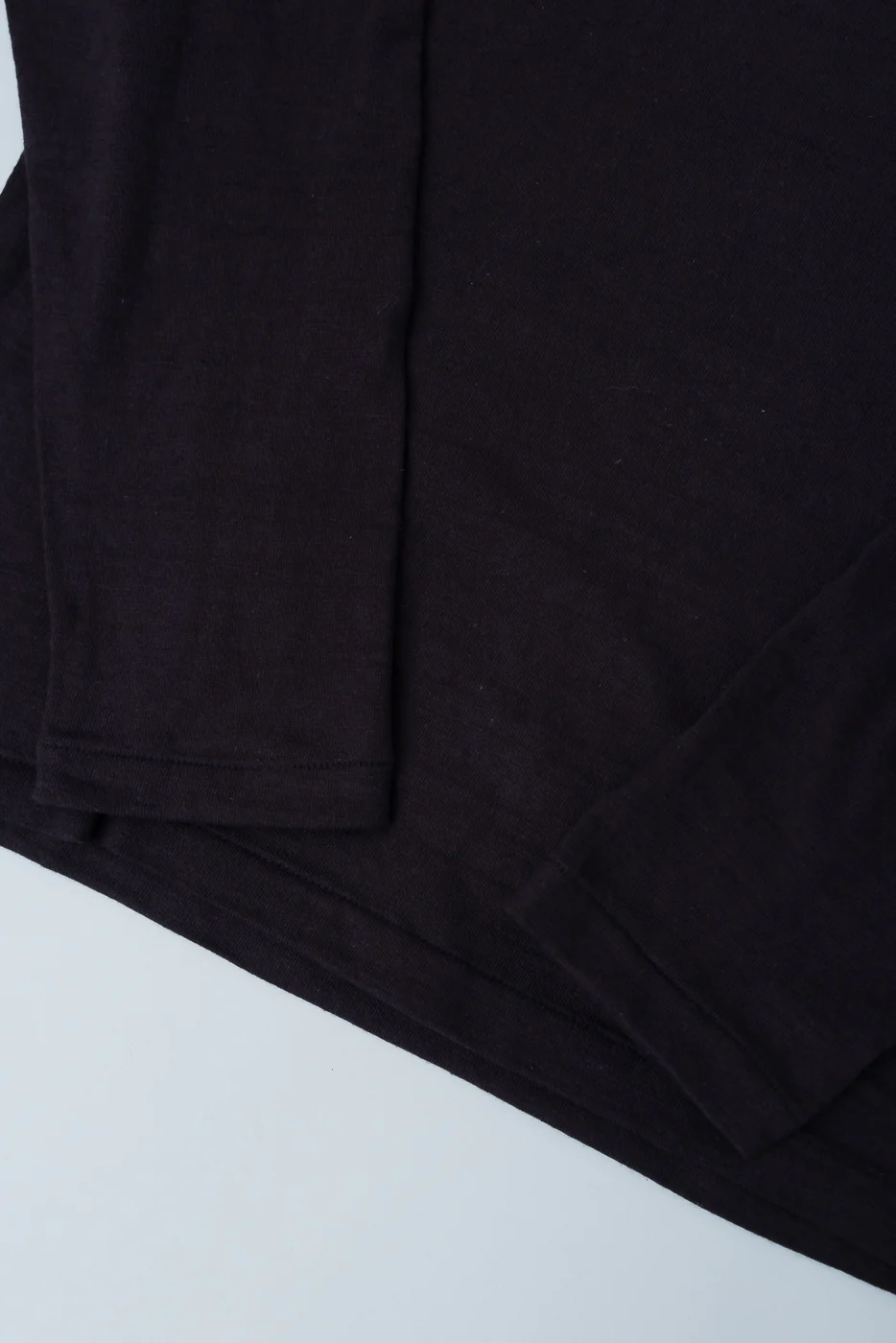 Lot 5906 - Slubby Cotton T-Shirt Long Sleeve - Sumi - Image 3