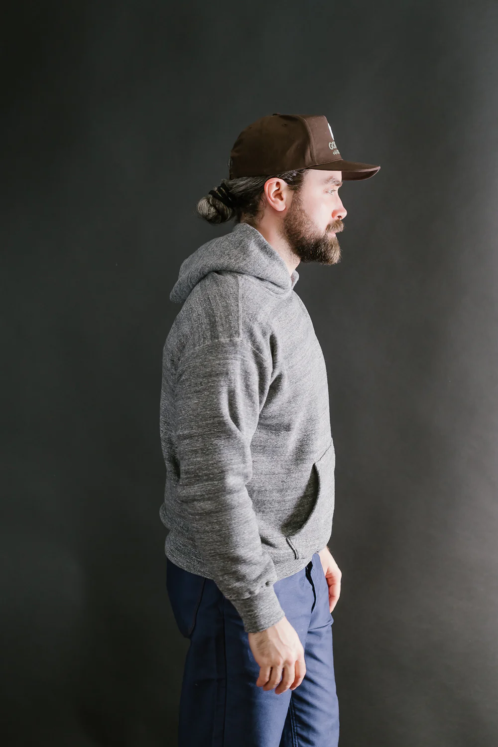 Lot 86002 - Loop Wheel Sweat Hoodie - Heather Charcoal - Image 10