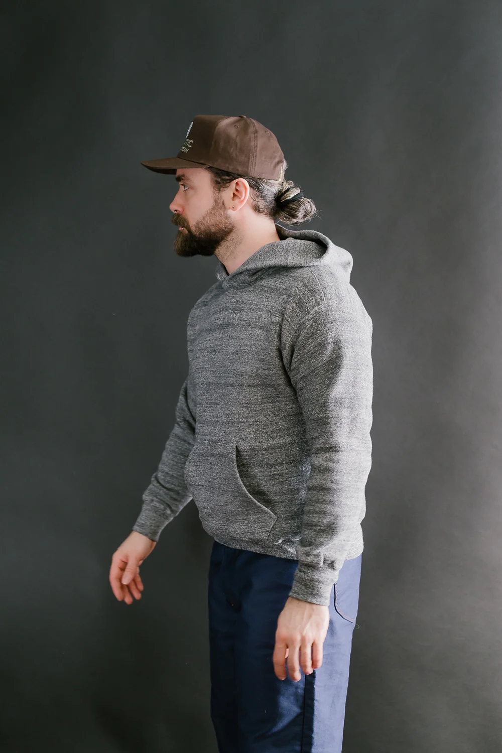 Lot 86002 - Loop Wheel Sweat Hoodie - Heather Charcoal - Image 13