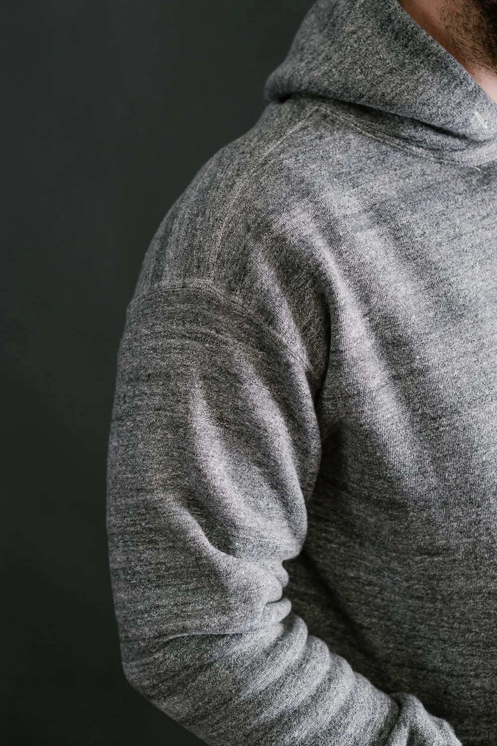 Lot 86002 - Loop Wheel Sweat Hoodie - Heather Charcoal - Image 18