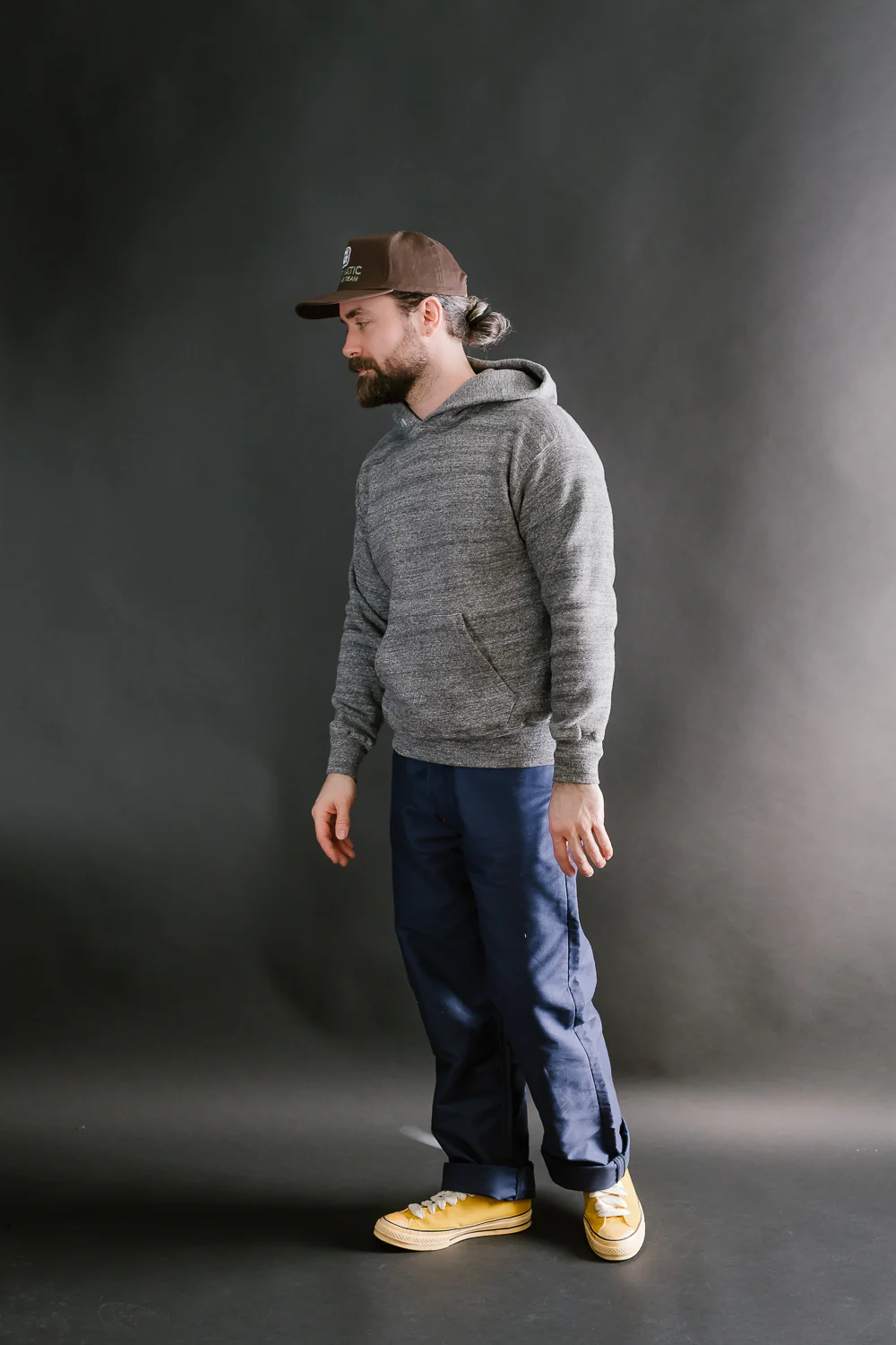 Lot 86002 - Loop Wheel Sweat Hoodie - Heather Charcoal - Image 6