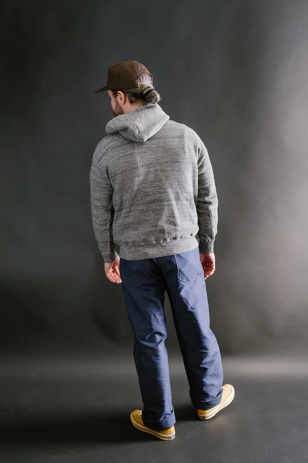Lot 86002 - Loop Wheel Sweat Hoodie - Heather Charcoal - Image 7