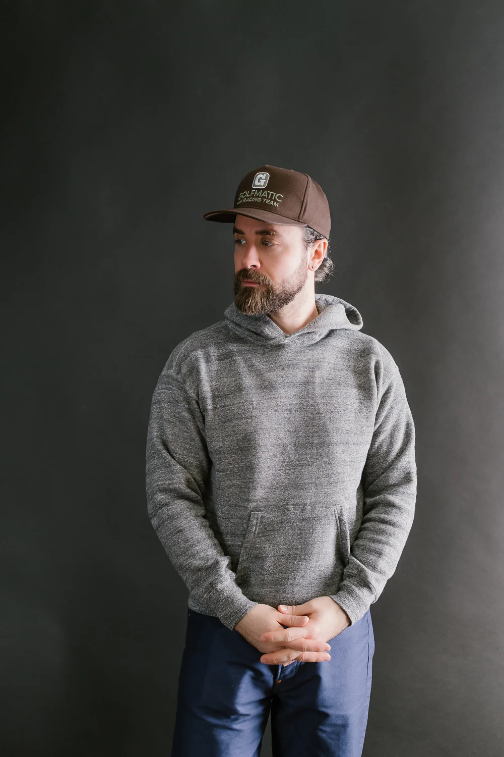 Lot 86002 - Loop Wheel Sweat Hoodie - Heather Charcoal - Image 8