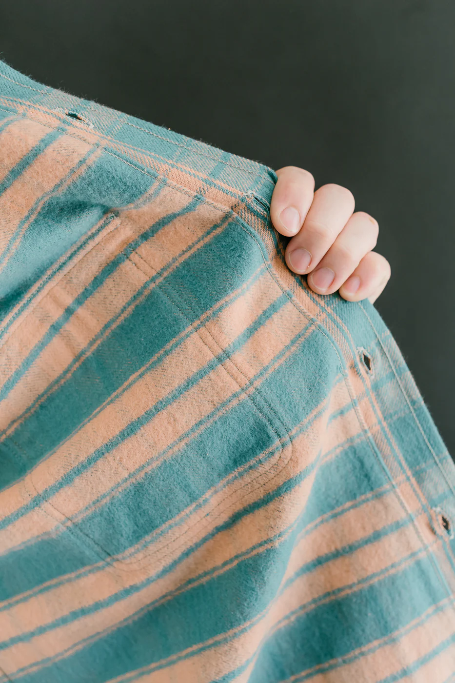 Lot JG-06-2 - The Ancient Flannel (rounded pockets) - Salmon - Image 16