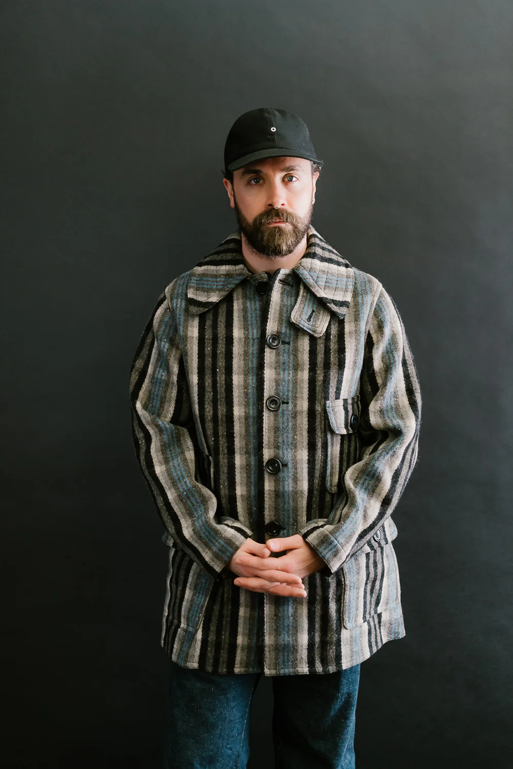 Lot JG-10 - 1920s-1932 Winter Hunting Coat - Gray Plaid - Image 18