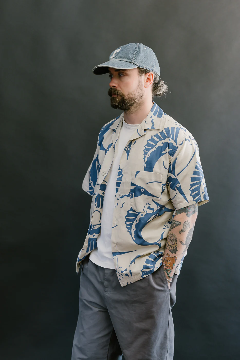 Lot JG-18 - Sailfish Camp Collar Shirt - Beige - Image 10