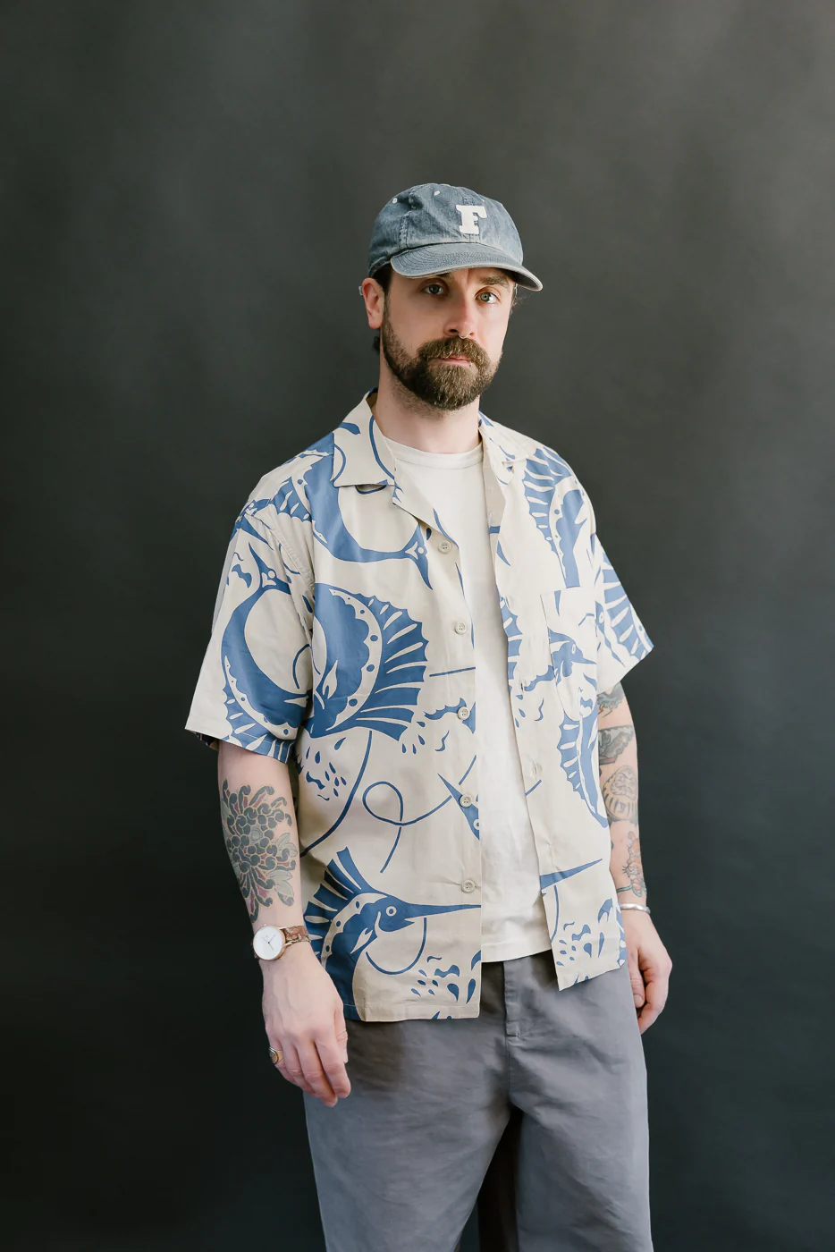 Lot JG-18 - Sailfish Camp Collar Shirt - Beige - Image 13