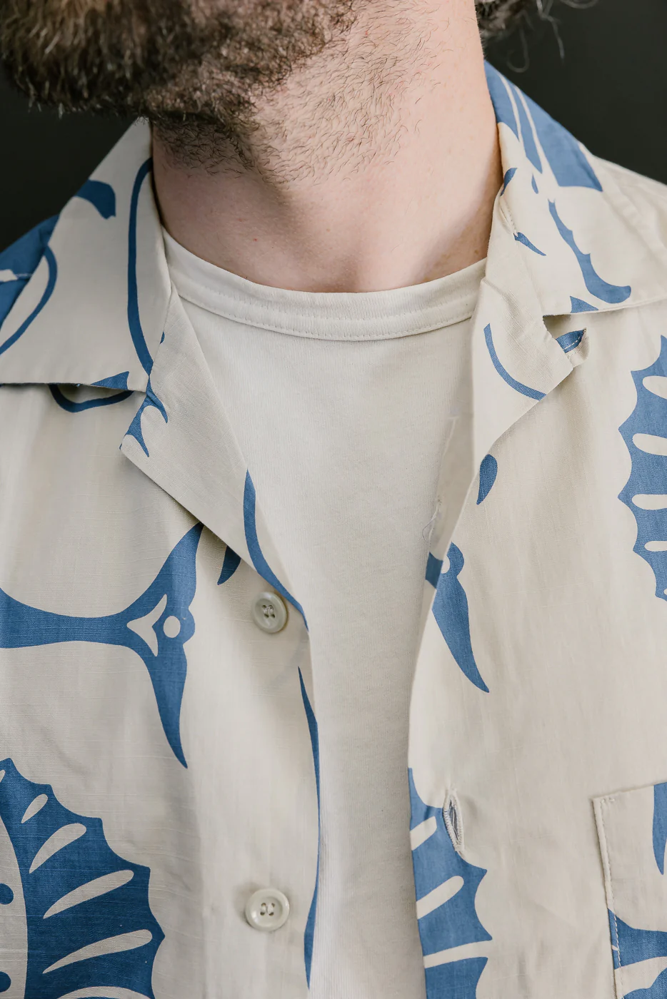 Lot JG-18 - Sailfish Camp Collar Shirt - Beige - Image 15