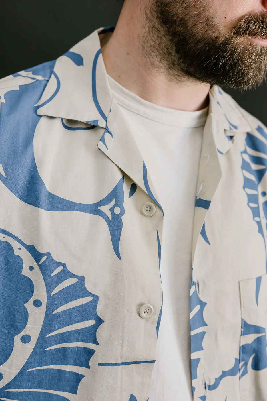 Lot JG-18 - Sailfish Camp Collar Shirt - Beige - Image 16