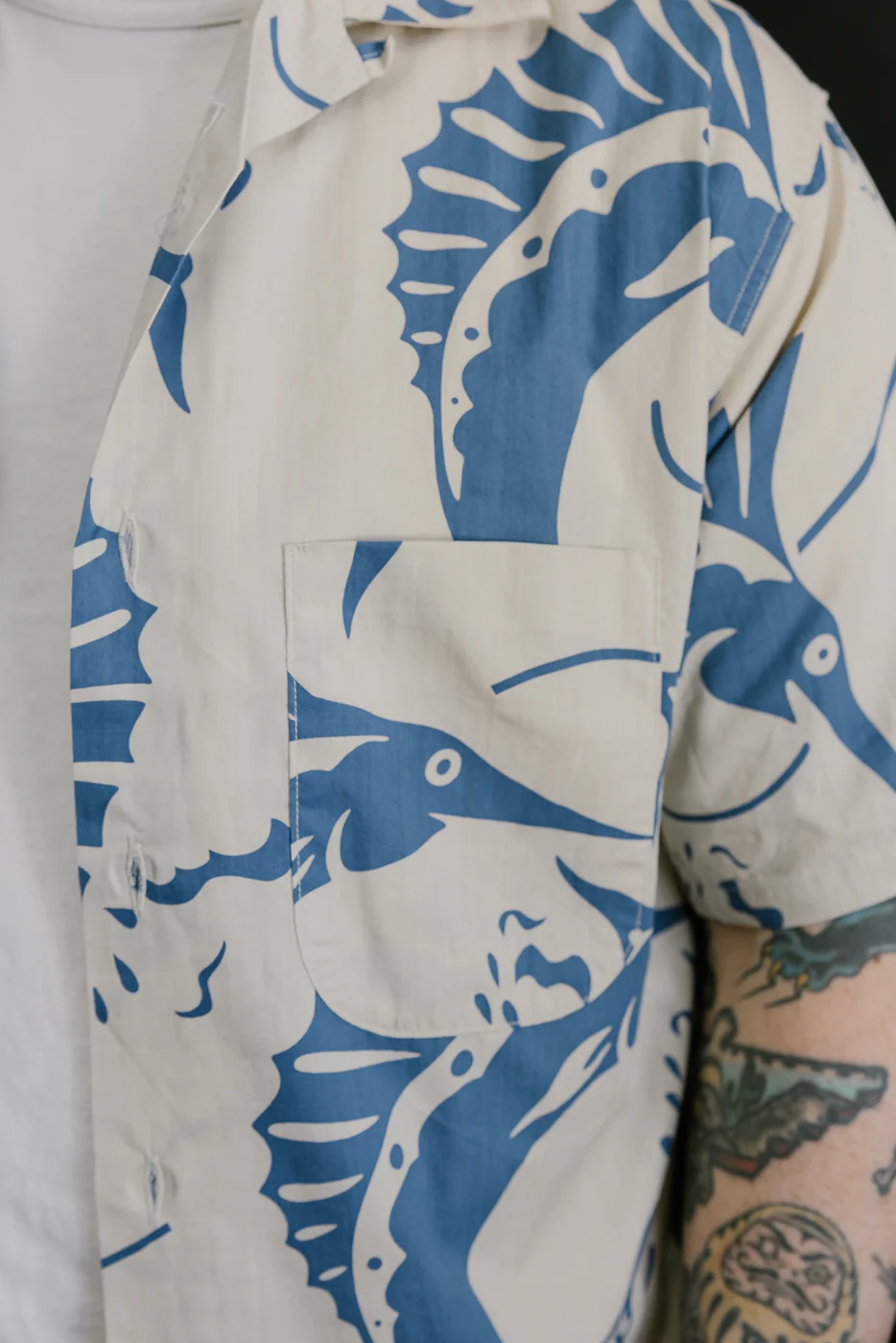 Lot JG-18 - Sailfish Camp Collar Shirt - Beige - Image 19