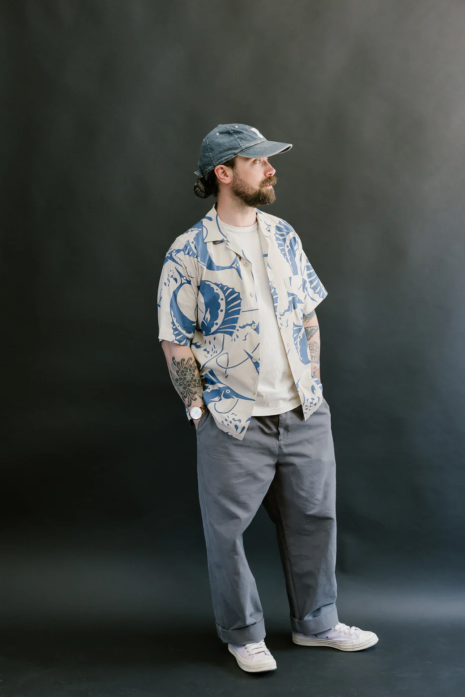Lot JG-18 - Sailfish Camp Collar Shirt - Beige - Image 7