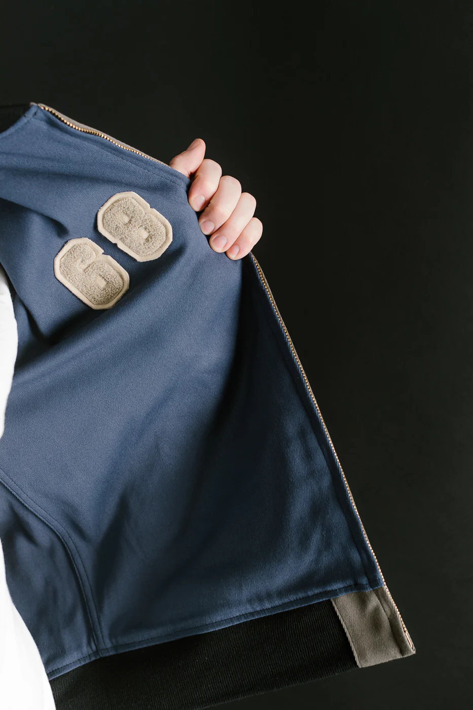 Lot JG-24 - Reversible Cadet's Varsity Jacket w/Patches - Grey, Blue - Image 20
