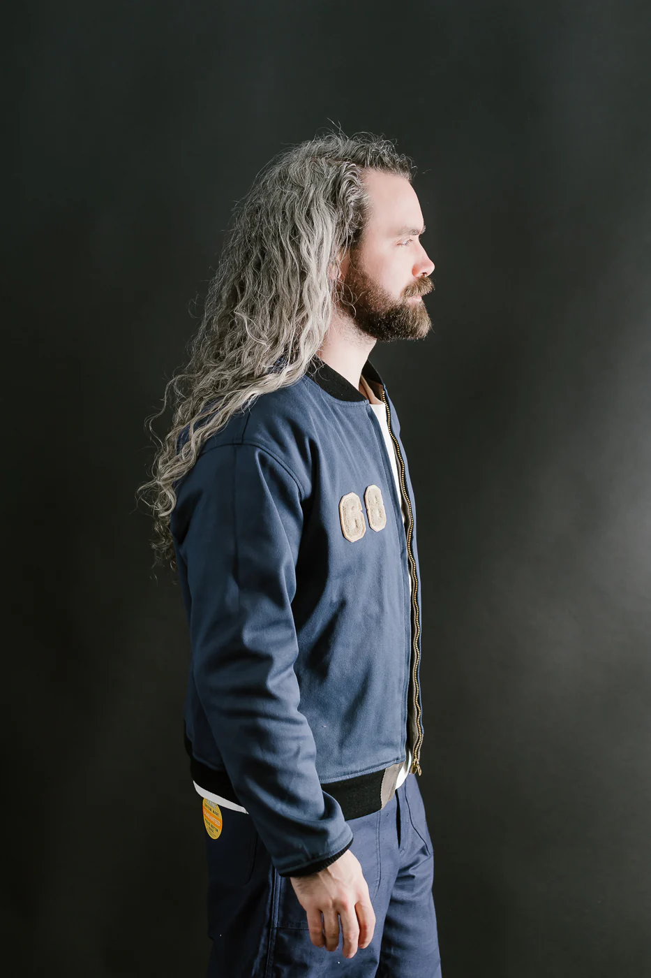 Lot JG-24 - Reversible Cadet's Varsity Jacket w/Patches - Grey, Blue - Image 28
